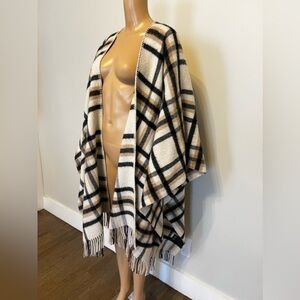 Comfy wool shawl cover up